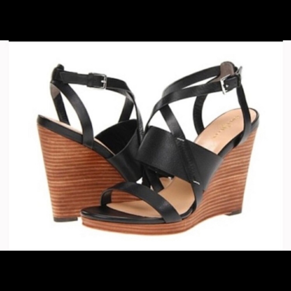 NWT COLE HAAN STRAPPY SANDALS BLACK